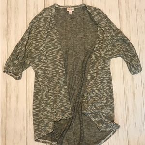 LuLaRoe Lindsay Size S Semi-Sheer Black and White